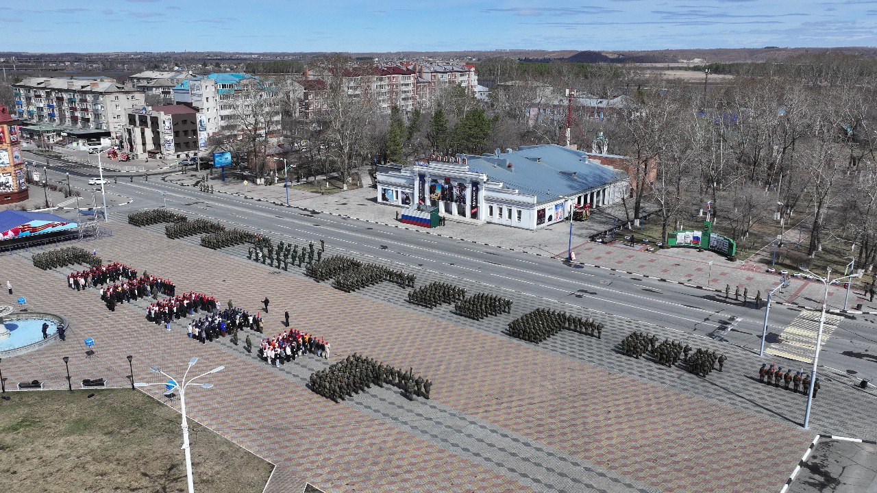 Первую репетицию военного парада провели в Белогорске