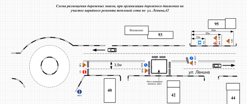 В Белогорске ремонт теплотрассы скорректирует движение транспорта по ул. Ленина 